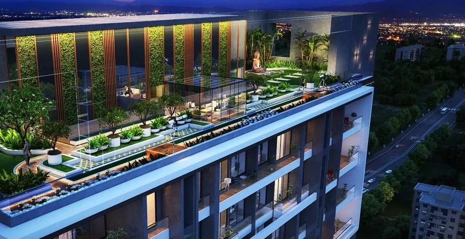 Arihant Aleenta Vashi – Rooftop Lounge and Kids Play Area
